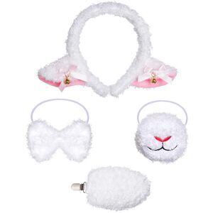 3374 4 Pcs Lamb Costume Accessory Set Sheep Ears Headband